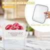 Refrigerator Storage Containers Boxes with Airtight Lid/Kitchen Fridge Organizers for Fruits & Vegetables Pack of 4